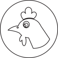 design de símbolo de sinal de ícone de frango png