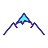 Mountain icon vector. Isolated contour symbol illustration vector