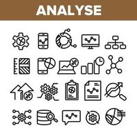 Collection Analyse Element Sign Icons Set Vector