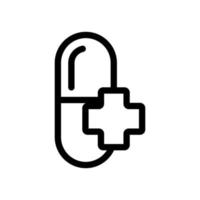 antibiotic icon vector. Isolated contour symbol illustration vector