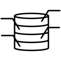 chart the composition of the vector icon. Isolated contour symbol illustration