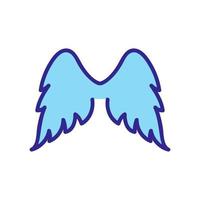 Wings of the angel icon vector. Isolated contour symbol illustration vector
