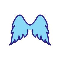 Wings of the angel icon vector. Isolated contour symbol illustration vector