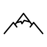 Mountain icon vector. Isolated contour symbol illustration vector