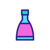 a bottle of alcoholic vector icon. Isolated contour symbol illustration