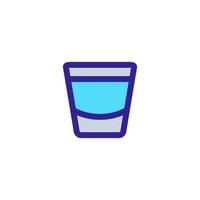 glass with whiskey icon vector. Isolated contour symbol illustration vector