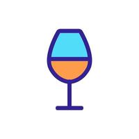 a glass of champagne icon vector. Isolated contour symbol illustration vector