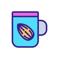 almond drink cup icon vector outline illustration