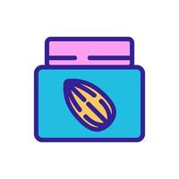 almond cream container icon vector outline illustration