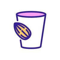 almond beverage cup icon vector outline illustration