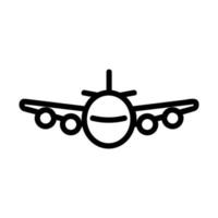 Passenger plane icon vector. Isolated contour symbol illustration vector