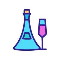cognac bottle glass icon vector outline illustration