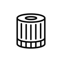 cylindrical air filter for cars icon vector outline illustration