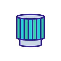 ring type air filter icon vector outline illustration