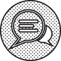 design de símbolo de sinal de ícone de bate-papo de bolha de fala png