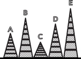 design de símbolo de sinal de ícone de gráfico de dados de negócios png