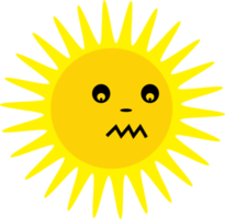 ícone do sol emoção dos desenhos animados sinal símbolo design png