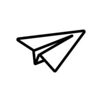 Paper plane icon vector. Isolated contour symbol illustration vector