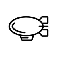 airship icon vector. Isolated contour symbol illustration vector