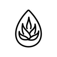 drop of agave oil icon vector outline illustration