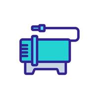 cylindrical air compressor with pump icon vector outline illustration