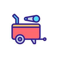 portable engine icon vector outline illustration