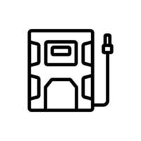entrance door to industrial technology plant icon vector outline illustration