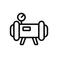 reciprocating portable air compressor icon vector outline illustration