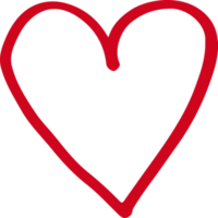 diseño de signo de corazón dibujado a mano png