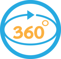 360 Degree icon sign symbol design png