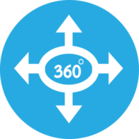 360 graden pictogram teken symbool ontwerp png