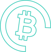 diseño de símbolo de signo de icono de bitcoin png