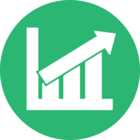 Graph chart icon sign symbol design png