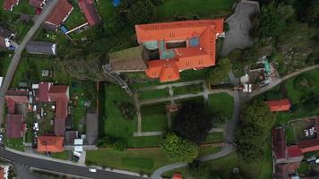 Aerial top down view of castle Kamen video