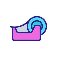 attached tape holder icon vector outline illustration