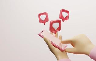 Mobile smartphone ready red heart message icon. photo