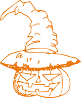 diseño de cartel de calabaza de icono de halloween png