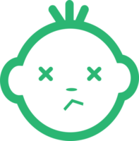 design de sinal de ícone de emoção de rosto de bebê png