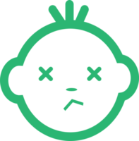 baby gezicht emotie pictogram teken ontwerp png