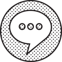 diseño de signo de icono de chat de burbuja de voz png