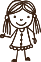 diseño de letrero de dibujos animados de niño dibujado a mano png