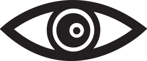 design de símbolo de sinal de ícone de olho png