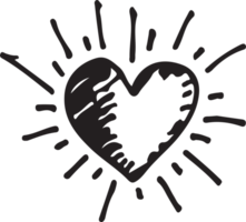 Hand drawn Heart icon sign symbol design png