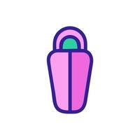 Sleeping bag icon vector. Isolated contour symbol illustration vector