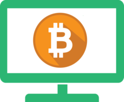 diseño de símbolo de signo de icono de bitcoin png