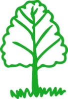 conception de symbole de signe icône arbre dessiné à la main png