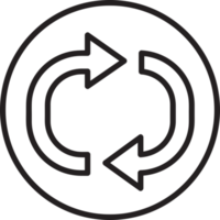 diseño de símbolo de signo de icono de flecha png