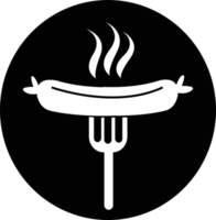 diseño de símbolo de signo de icono de salchicha