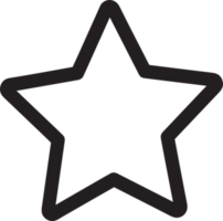 design de símbolo de sinal de ícone de estrela png