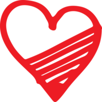 Hand drawn heart sign design png